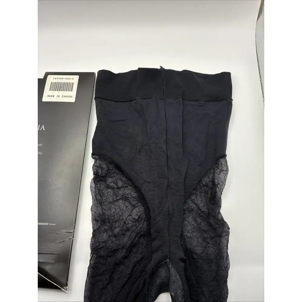 Victoria’s Secret High Leg Light Control Top Black Size C Pantyhose Open Package